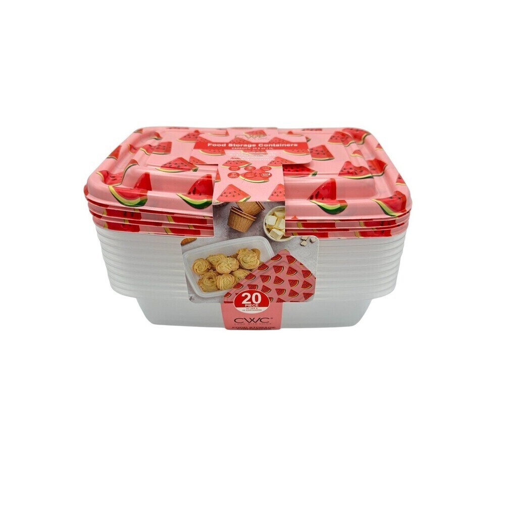CWC 20-Piece Watermelon Fruit‎ Food Storage Containers - Picture 2 of 3